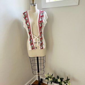 Francesca's Collection Women's Tie-Front Blouse